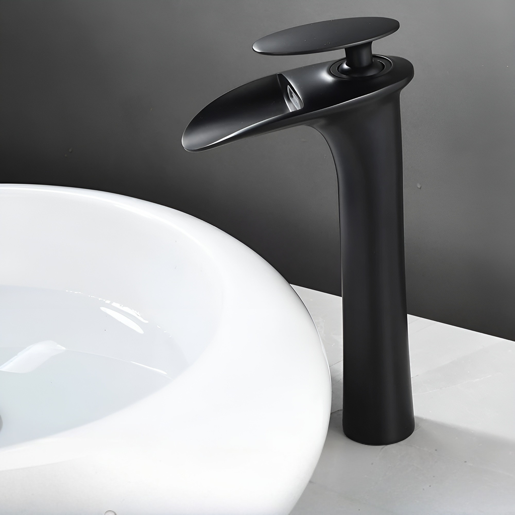 Rubinetti da lavabo moderni – Elegante rubinetto a cascata | Miscelatore monocomando di alta qualità