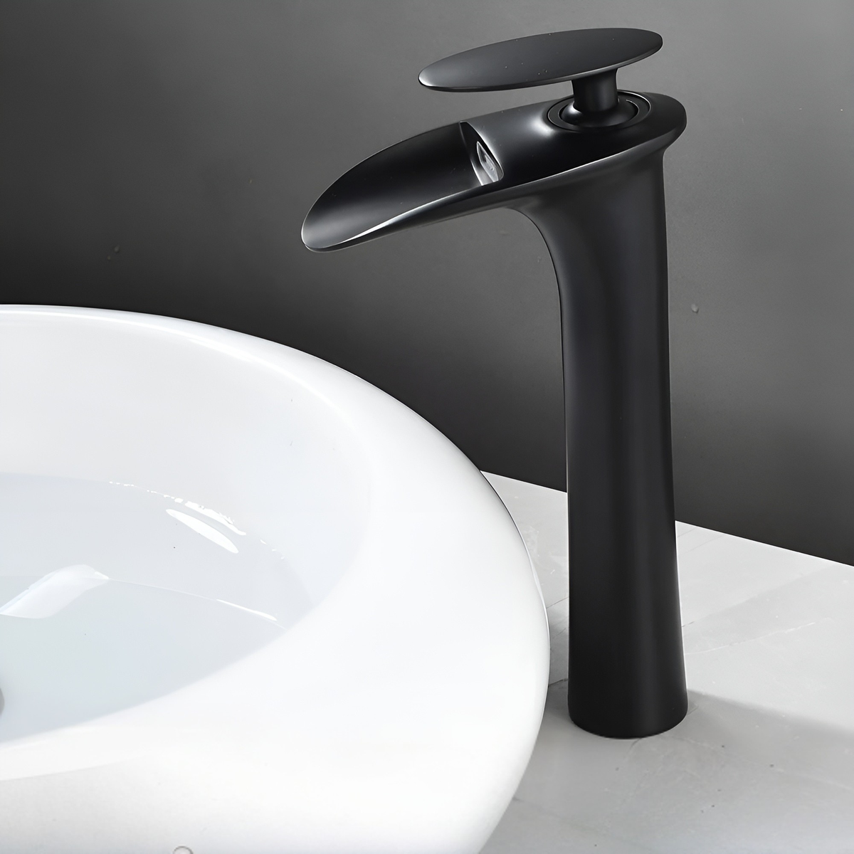 Rubinetti da lavabo moderni – Elegante rubinetto a cascata | Miscelatore monocomando di alta qualità