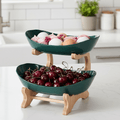 MODUWood – Ciotola di Frutta in Legno a Più Livelli per una Cucina Moderna e Ordinata