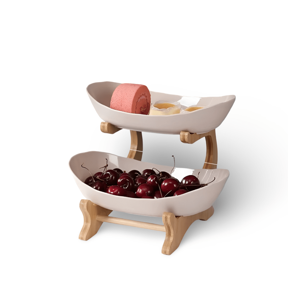 MODUWood – Ciotola di Frutta in Legno a Più Livelli per una Cucina Moderna e Ordinata