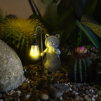 Gatto Gloiante Giardino Lampada