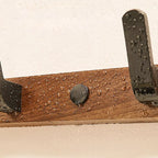 Appendino da Parete Multifunzione in Legno per Asciugamani e Vestiti con 3-6 Ganci