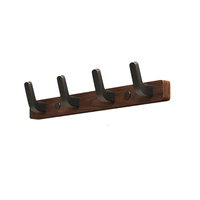 Appendino da Parete Multifunzione in Legno per Asciugamani e Vestiti con 3-6 Ganci