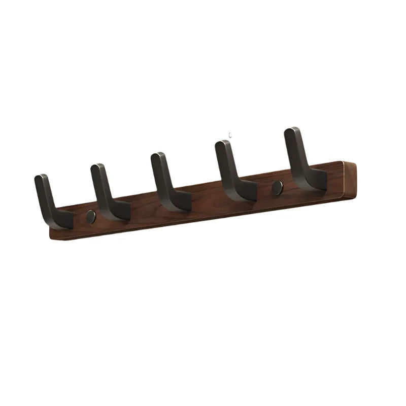 Appendino da Parete Multifunzione in Legno per Asciugamani e Vestiti con 3-6 Ganci