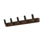 Appendino da Parete Multifunzione in Legno per Asciugamani e Vestiti con 3-6 Ganci