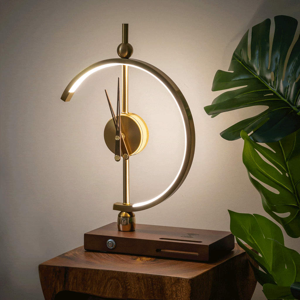 AuraTijd™ | Orologio Lampada di Lusso e Caricatore