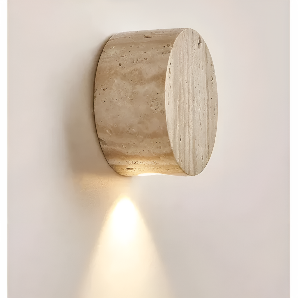 Applique in pietra naturale – materiale naturale elegante e luce calda | Illuminazione interna stilosa
