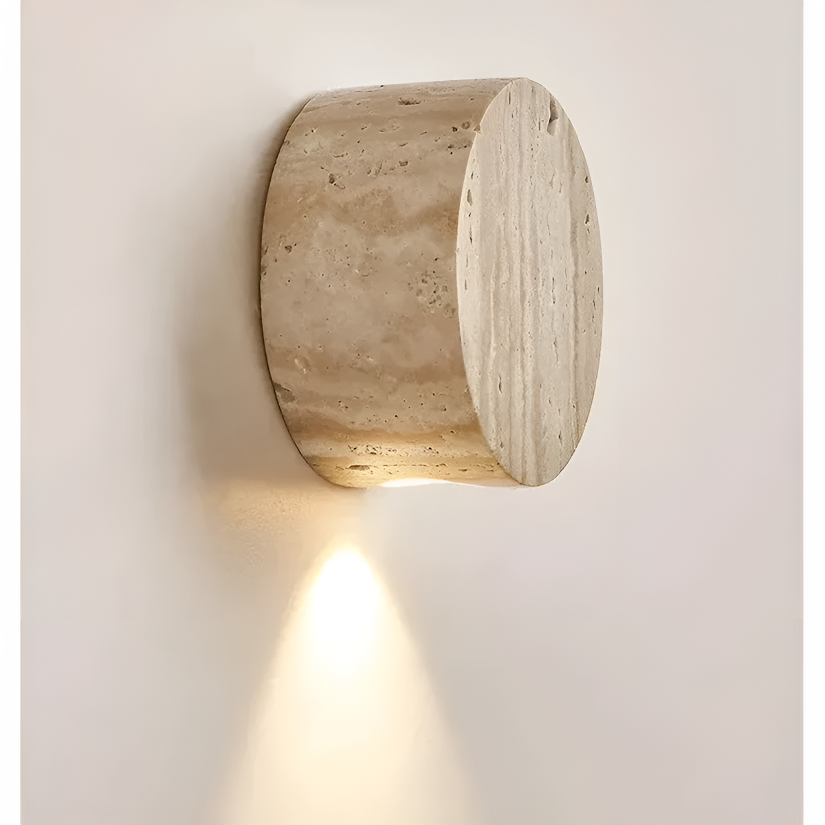 Applique in pietra naturale – materiale naturale elegante e luce calda | Illuminazione interna stilosa
