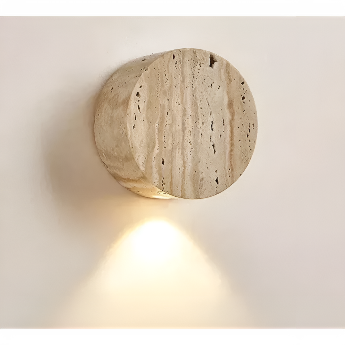Applique in pietra naturale – materiale naturale elegante e luce calda | Illuminazione interna stilosa