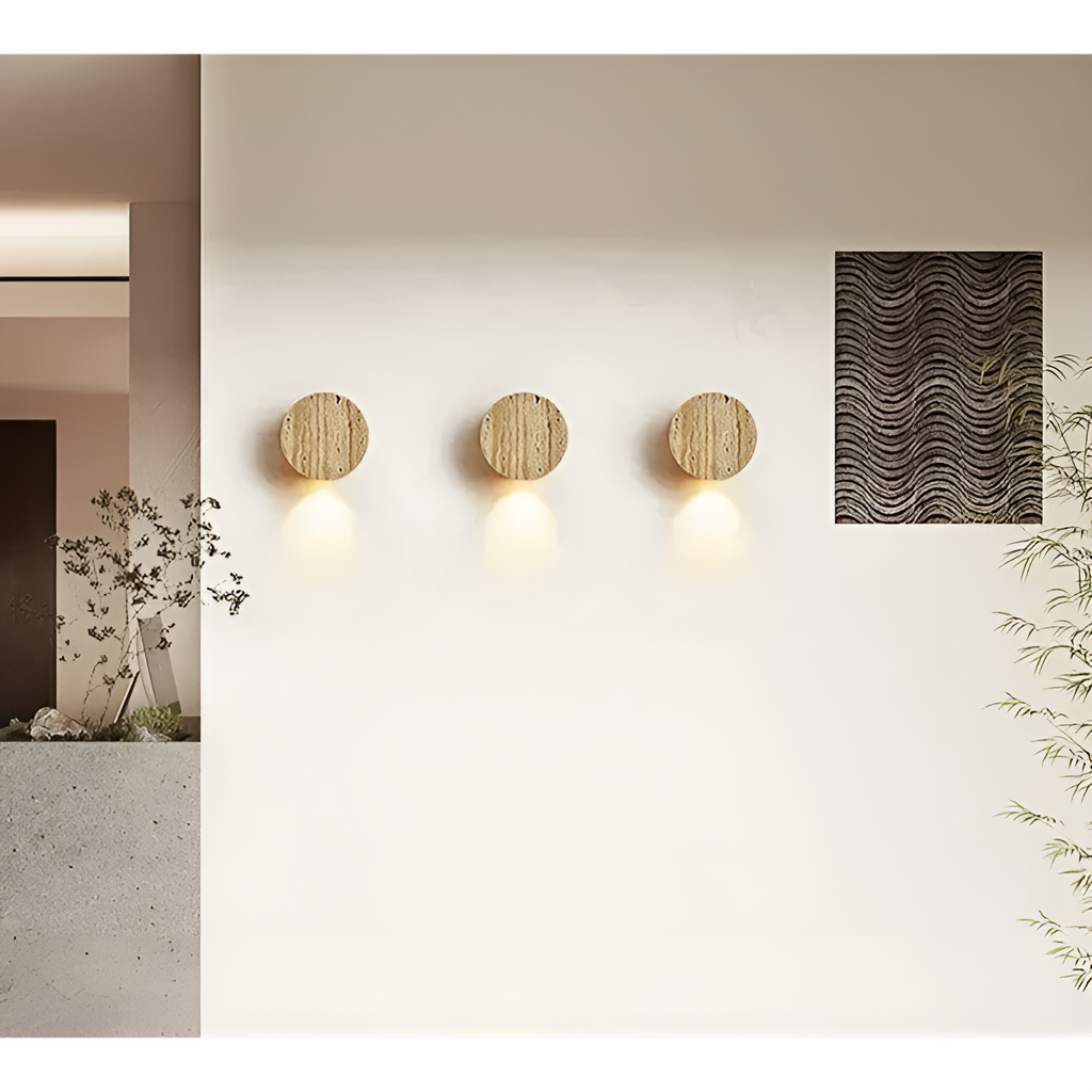 Applique in pietra naturale – materiale naturale elegante e luce calda | Illuminazione interna stilosa
