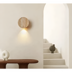 Applique in pietra naturale – materiale naturale elegante e luce calda | Illuminazione interna stilosa