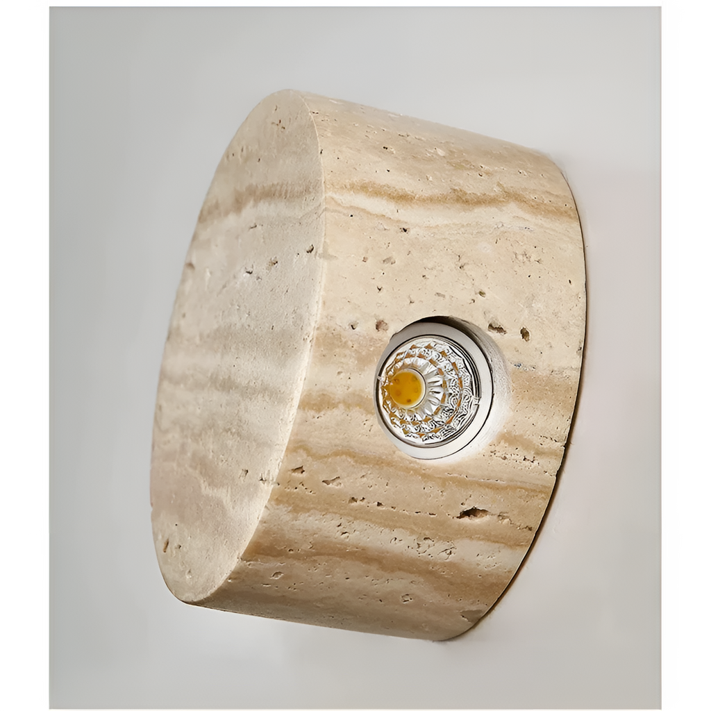 Applique in pietra naturale – materiale naturale elegante e luce calda | Illuminazione interna stilosa