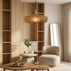 Lampada a Sospensione Japandi Design Naturale per Interni