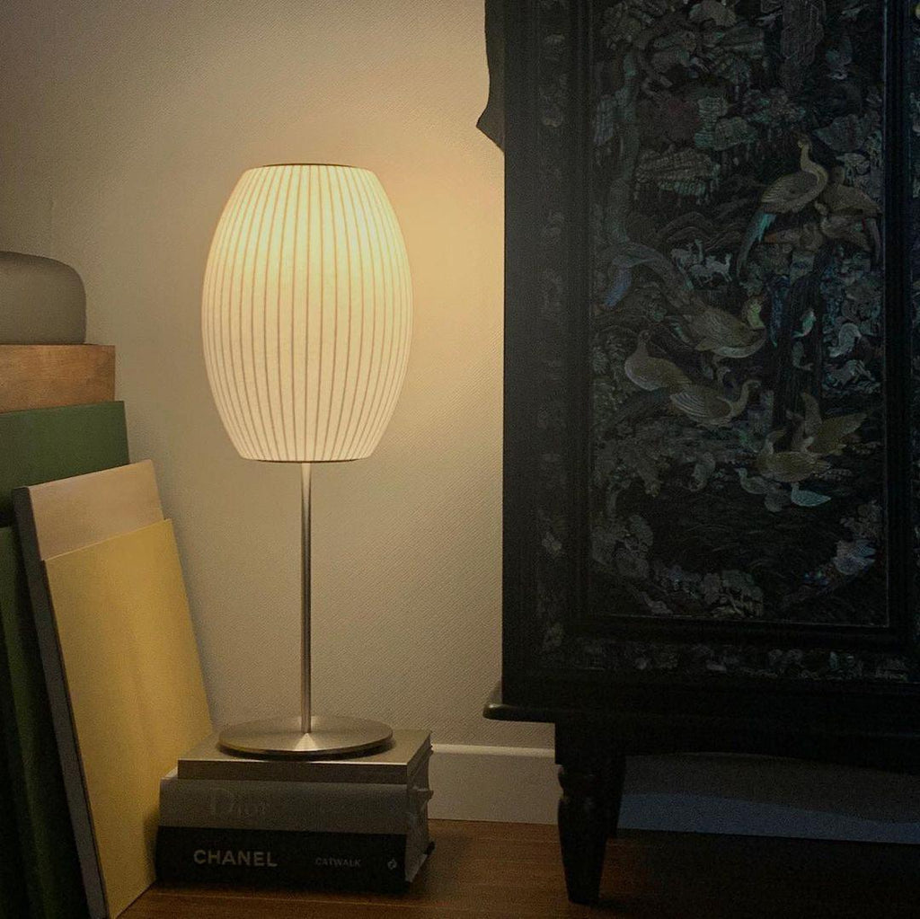 Lampada da Tavolo Bubble in Seta Finta