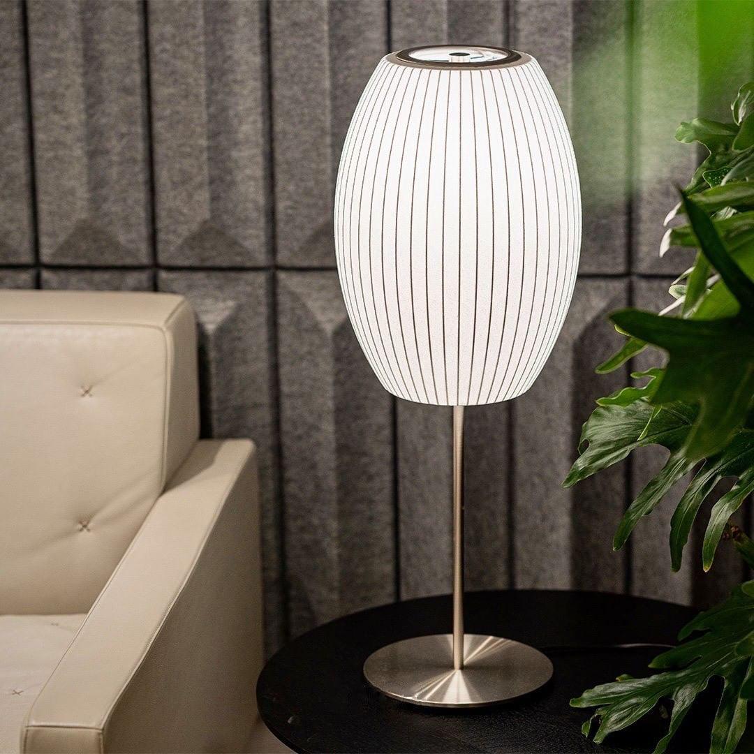 Lampada da Tavolo Bubble in Seta Finta