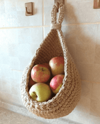 Nestoria – Cesto appeso in juta per la conservazione in cucina