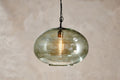 Nkuku Otoro Pendant in Vetro Riciclato Verde Grande Rotondo