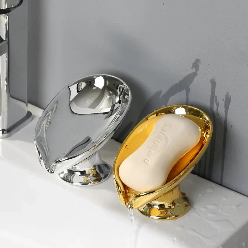 Portasapone in Ceramica No-Drill per Bagno con Scarico e Dispenser per Braccialetto