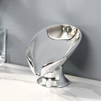 Portasapone in Ceramica No-Drill per Bagno con Scarico e Dispenser per Braccialetto