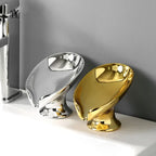 Portasapone in Ceramica No-Drill per Bagno con Scarico e Dispenser per Braccialetto