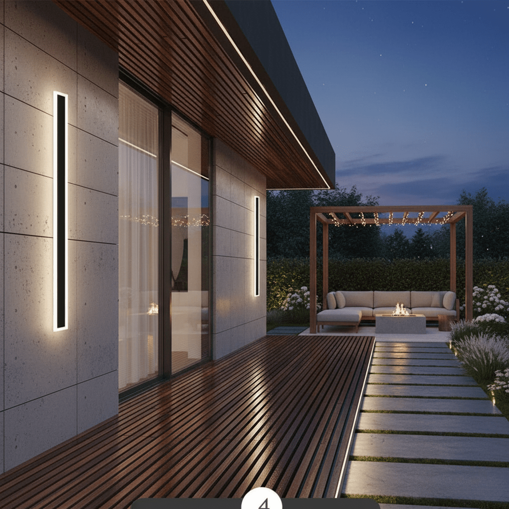 NOCTARA – Elegante Lampada da Parete Moderna per Esterni per Giardino e Balcone