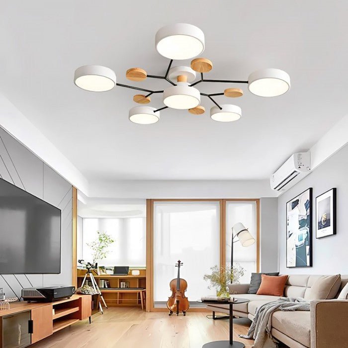 Lampada da soffitto LED scandinava | Design luminoso moderno ramificato
