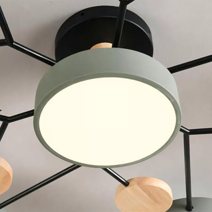 Lampada da soffitto LED scandinava | Design luminoso moderno ramificato