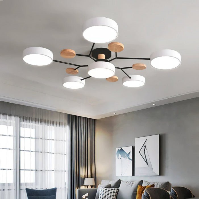 Lampada da soffitto LED scandinava | Design luminoso moderno ramificato