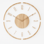 NORDORA – Orologio da Parete Scandinavo Silenzioso in Legno Naturale