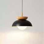 Lampada a sospensione minimalista scandinava in legno semi-massello