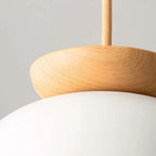 Lampada a sospensione minimalista scandinava in legno semi-massello