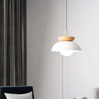 Lampada a sospensione minimalista scandinava in legno semi-massello