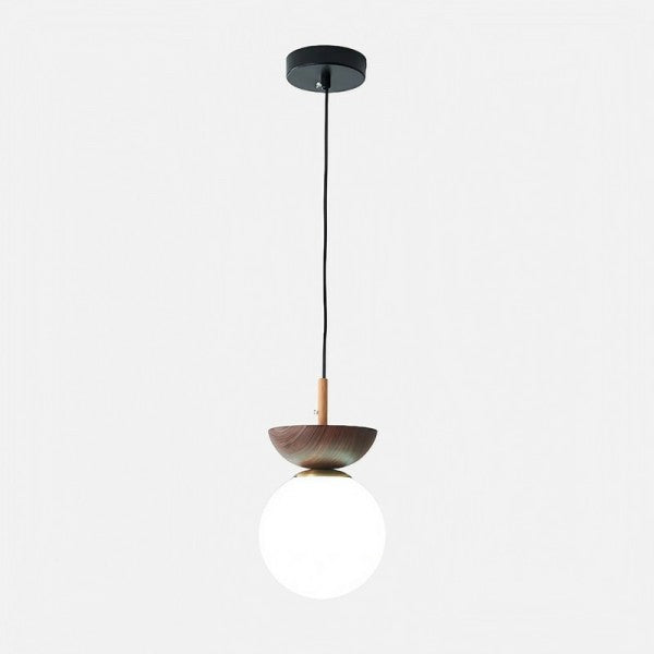 Lampada a sospensione minimalista scandinava in legno semi-massello