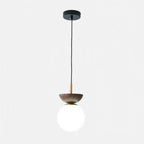 Lampada a sospensione minimalista scandinava in legno semi-massello