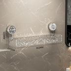 NordicGrip Mensola da Parete – Organizer da Montare con Ventose, Senza Fori per Bagno, Cucina e Ufficio