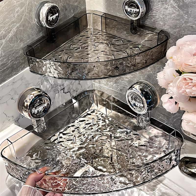 NordicGrip Mensola da Parete – Organizer da Montare con Ventose, Senza Fori per Bagno, Cucina e Ufficio