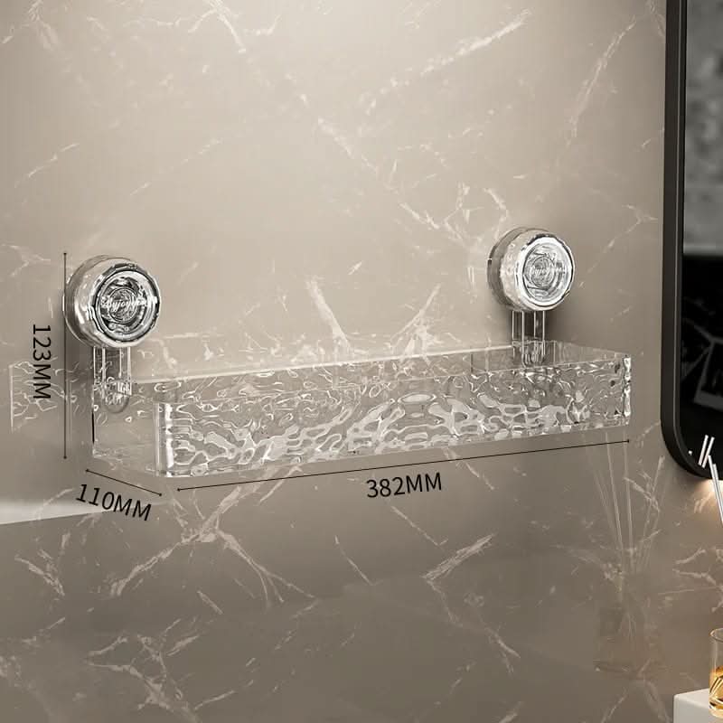 NordicGrip Mensola da Parete – Organizer da Montare con Ventose, Senza Fori per Bagno, Cucina e Ufficio