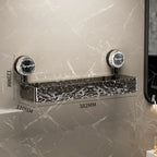 NordicGrip Mensola da Parete – Organizer da Montare con Ventose, Senza Fori per Bagno, Cucina e Ufficio