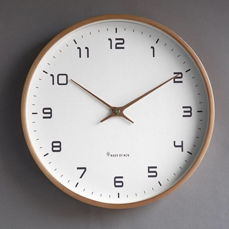 LUNDTIME – Orologio da parete in legno silenzioso con design scandinavo