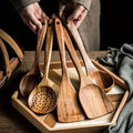 SET FJORDFLAME – Set di Utensili da Cucina in Legno di Teak Sostenibile da 5 Pezzi