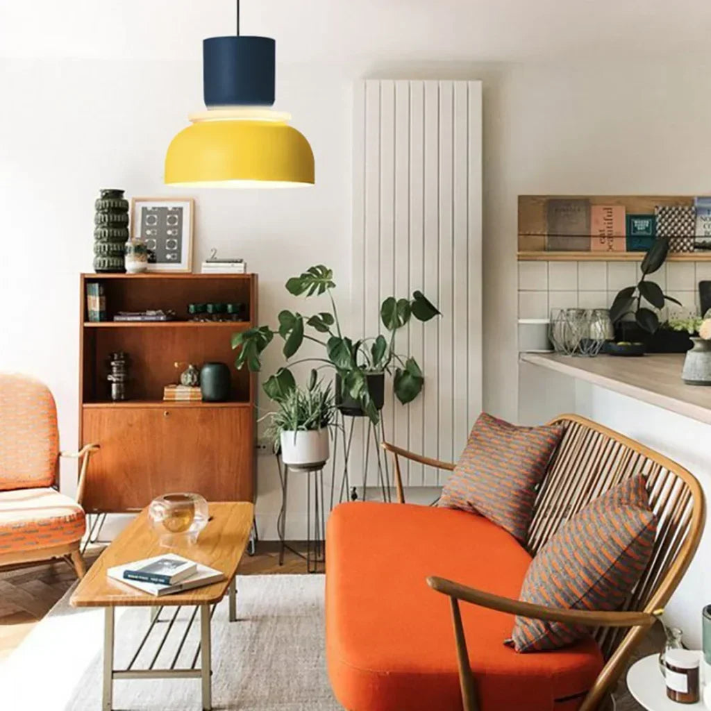 Lampada a sospensione nordica con accenti colorati – Lucie