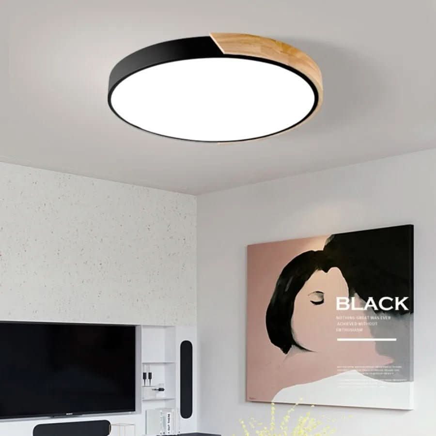 MACROLUME – Lampada da soffitto LED in legno nordico Macaron per un'atmosfera accogliente