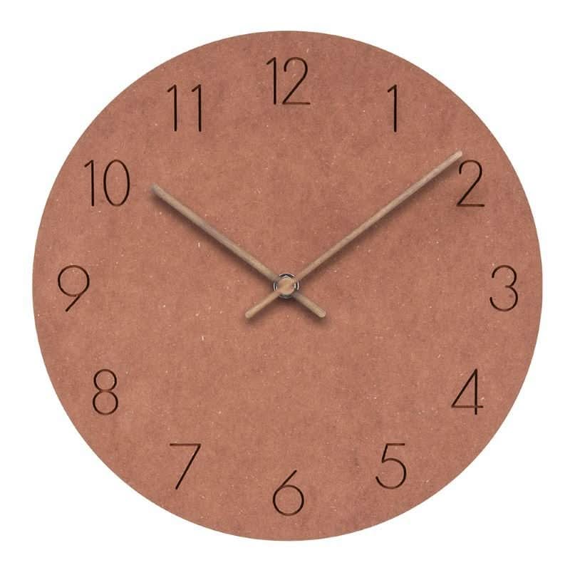NORDILO – Orologio da Parete Scandinavo Silenzioso in Legno Naturale per Interni Moderni
