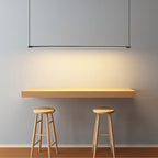 Zynar Minimalist Linear Pendant Light, Nero