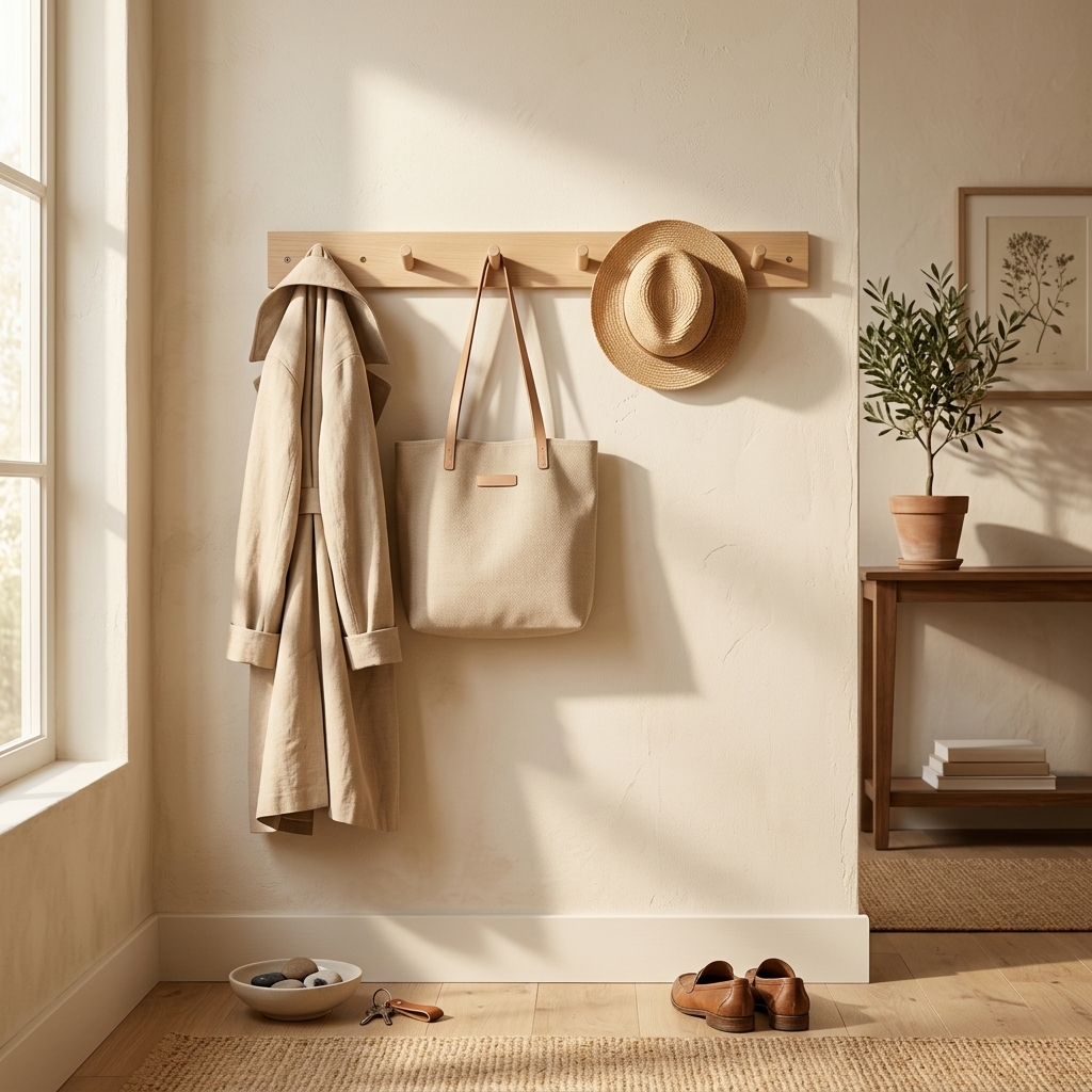 Appendiabiti da Parete Moderno Design Elegante con Ganci per Ingresso