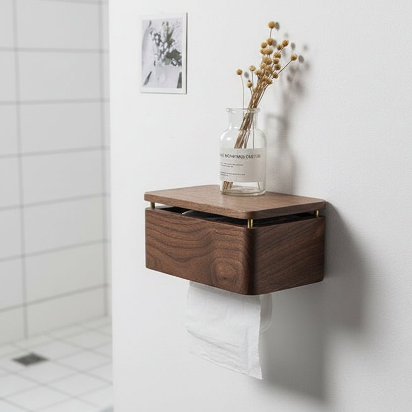 OAKTREND – Porta Carta Igienica in Legno Elegante per Interni Moderni
