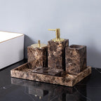 OBSIDORA – Collezione di Essenziali da Bagno in Marmo Scuro di Lusso