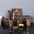 OBSIDORA – Collezione di Essenziali da Bagno in Marmo Scuro di Lusso