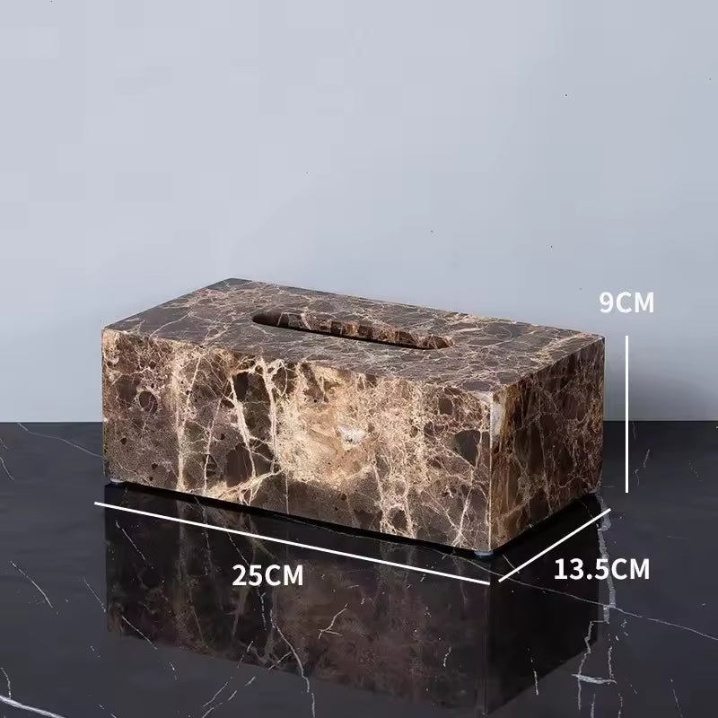 OBSIDORA – Collezione di Essenziali da Bagno in Marmo Scuro di Lusso