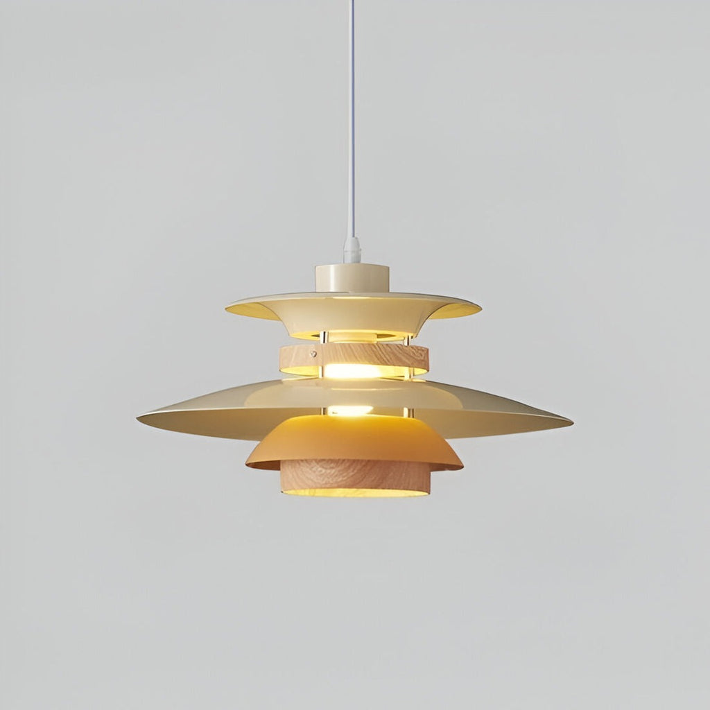 Lampada a sospensione Nordic Wood-Accent
